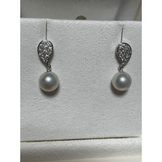 MIKIMOTO - ミキモト 定番 ピアス ダイヤ×パール K18 美品の通販 by ...