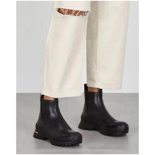 新品 JIL SANDER ジルサンダー 黒 チェルシーブーツ サイドゴアブーツ
