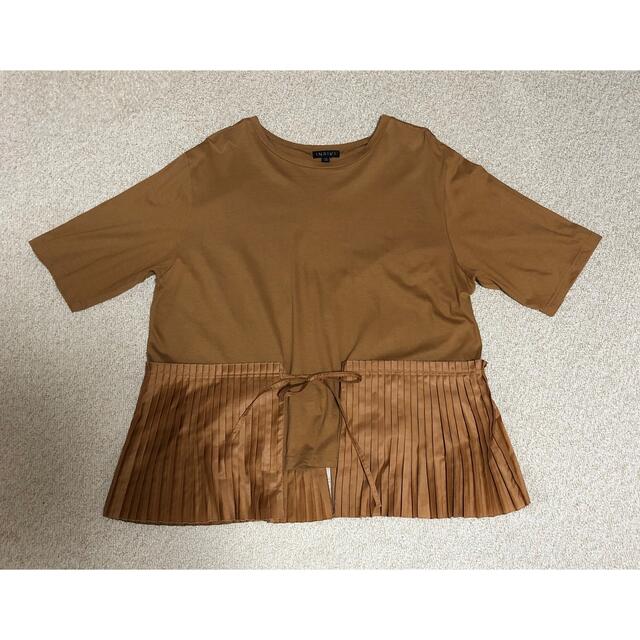 インディヴィ Mサイズ プリーツ 半袖 カットソー 未使用 新品 タグ付き