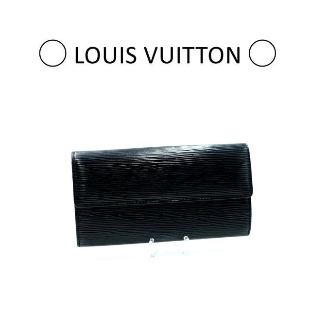 美品】LOUIS VUITTON ルイヴィトン エピ ポルトフォイユ・サラ 黒 - 財布
