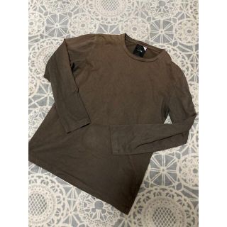 エイトン(ATON)のATON エイトン　コットン　カットソー　Tシャツ　カーキブラウン(Tシャツ/カットソー(半袖/袖なし))