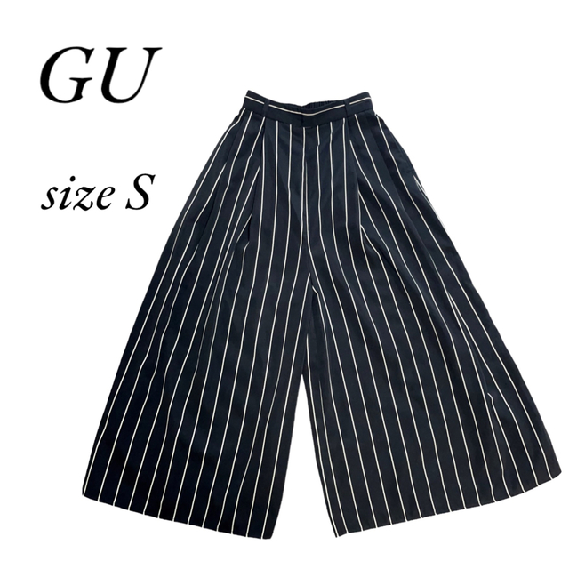 GU - GU 黒ガウチョパンツ ワイドパンツsize Sの通販 by きなこ's shop