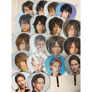 カトゥーン(KAT-TUN)のKAT-TUN 上田竜也 中丸雄一 うちわ 公式(アイドルグッズ)