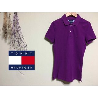 トミーヒルフィガー(TOMMY HILFIGER)のトミーヒルフィガー　ポロシャツ　パープル　size  S(ポロシャツ)