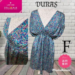 デュラスアンビエント(DURAS ambient)の❇️DURAS❇️❧ペーズリー柄ワンピース☙⚜️F⚜️ 【匿名配送】(ひざ丈ワンピース)