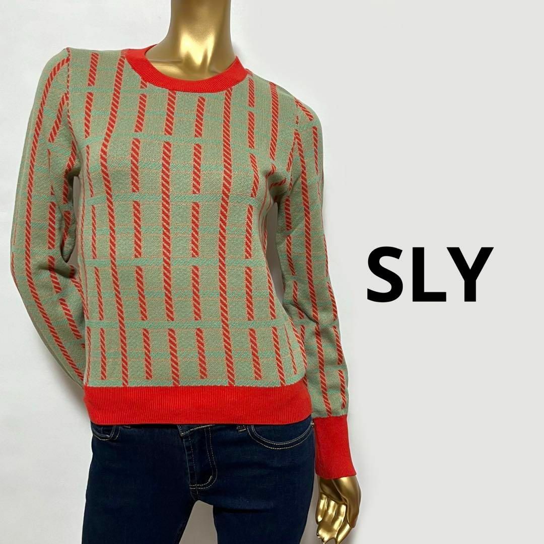 SLY(スライ)の【1881】SLY ストライプ柄 セーター M レディースのトップス(ニット/セーター)の商品写真