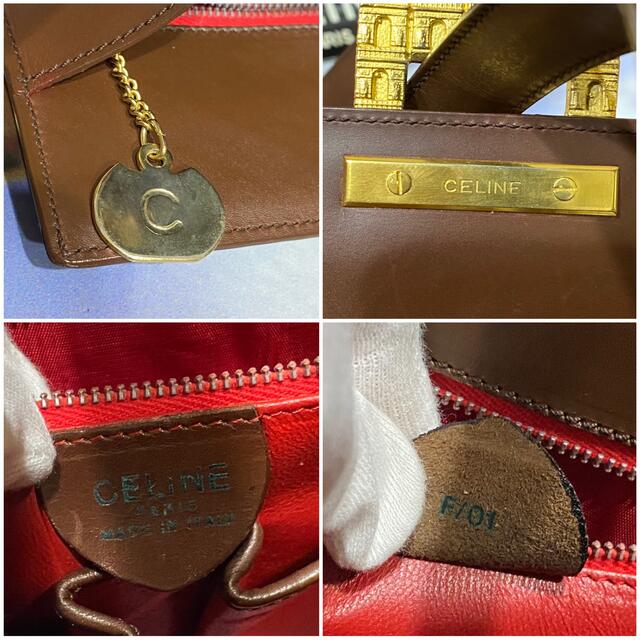 激レア VINTAGE OLD CELINE ショルダーバッグ 千鳥格子柄