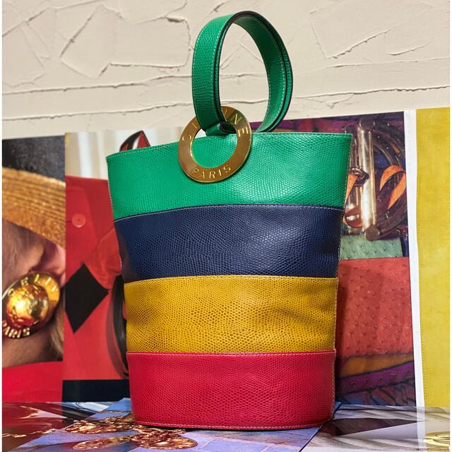 celine セリーヌ レア品 希少 クロコ型押し ハンドバッグ ピンク