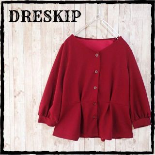 ドレスキップ(DRESKIP)のワールド ドレスキップ シューラルー ブラウス 赤 ボルドー M わりと 美品(シャツ/ブラウス(長袖/七分))