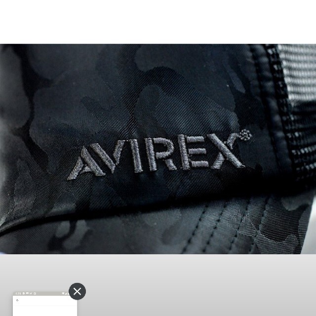 AVIREX(アヴィレックス)の【新品】9800円　AVIREX　取扱業者限定　漆黒ブラックカモフラ　メッシュ メンズの帽子(キャップ)の商品写真