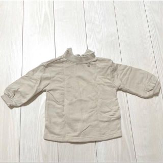 プティマイン(petit main)のプティマイン　トップス　ベージュ　80cm(Ｔシャツ)