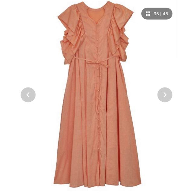 Ameri VINTAGE(アメリヴィンテージ)の新品　Ameri 2WAY RAMIE DRESS  コーラル　ワンピース レディースのワンピース(ロングワンピース/マキシワンピース)の商品写真