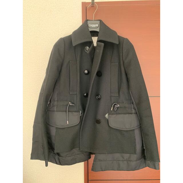 sacai 黒　コート　アウター