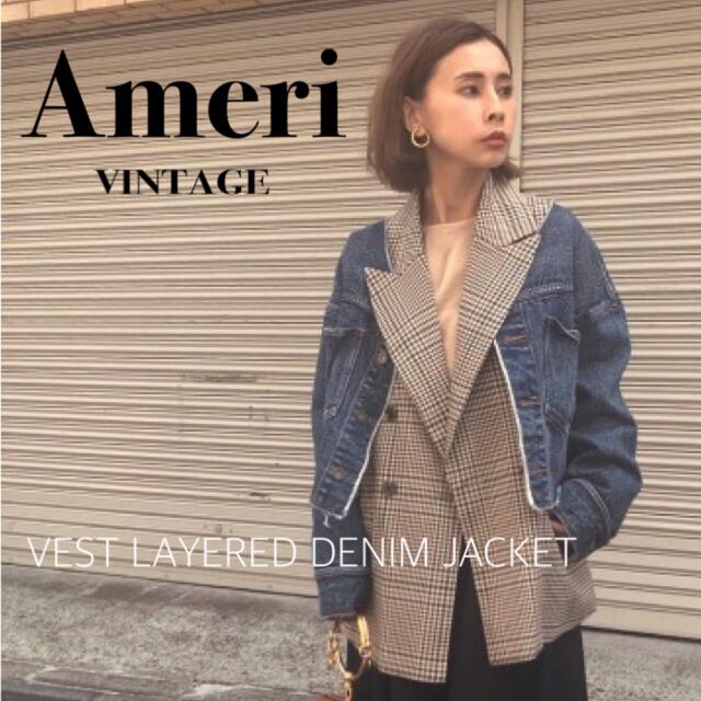 Ameri VEST LAYERED DENIM JACKET nxjjEvYJiL, Gジャン/デニム