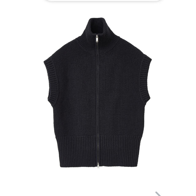 CLANE ZIP COLLAR KNIT VEST 2