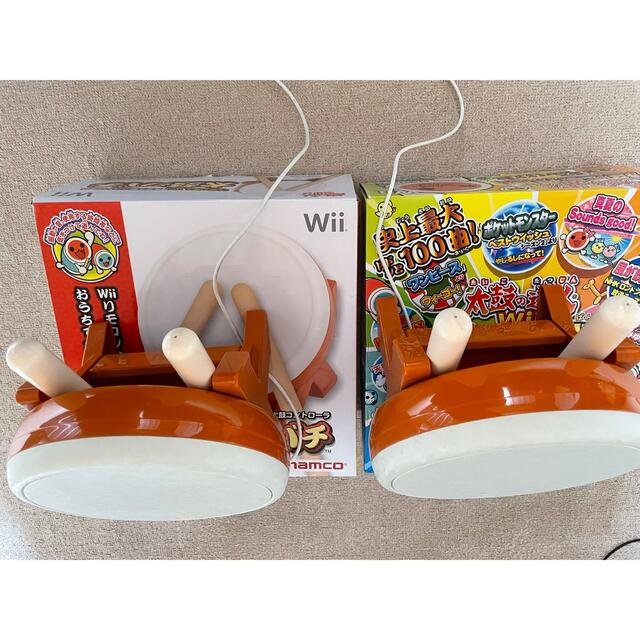 Wii(ウィー)の「太鼓の達人Wii 超ごうか版 コントローラー 太鼓とバチ 同梱版」 エンタメ/ホビーのゲームソフト/ゲーム機本体(家庭用ゲームソフト)の商品写真