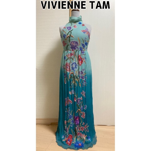 逸品】 VIVIENNE TAM ワンピース シルク スパンコール 花柄 【レア
