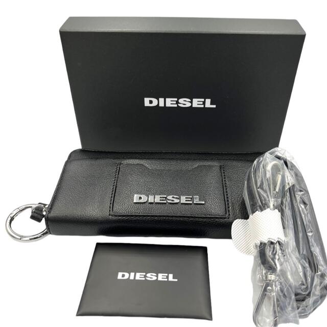 DIESEL(ディーゼル)の新品箱付き★DIESEL★ディーゼル★ショルダー付★長財布★ポシェット★ブラック レディースのファッション小物(財布)の商品写真