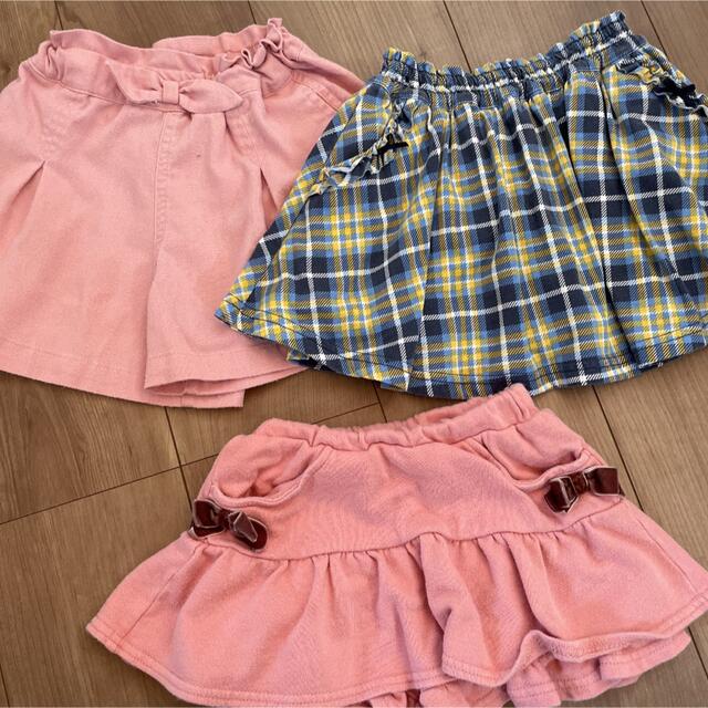 Branshes(ブランシェス)の女の子用　90cm キュロットパンツ　まとめ売り キッズ/ベビー/マタニティのキッズ服女の子用(90cm~)(スカート)の商品写真