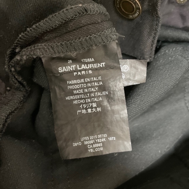 Saint Laurent(サンローラン)のあぶりご様専用　SAINT LAURENT PARIS デニム　黒 メンズのパンツ(デニム/ジーンズ)の商品写真