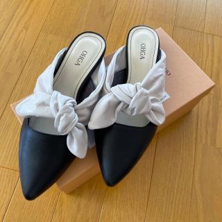 Drawer - 【完売】OHGA オーガ リボンベロアパンプス ミュール 新品未