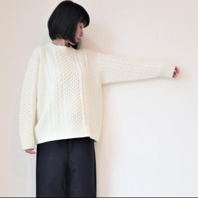 TOUJOURS Fisherman Sweater トゥジュー アランニット