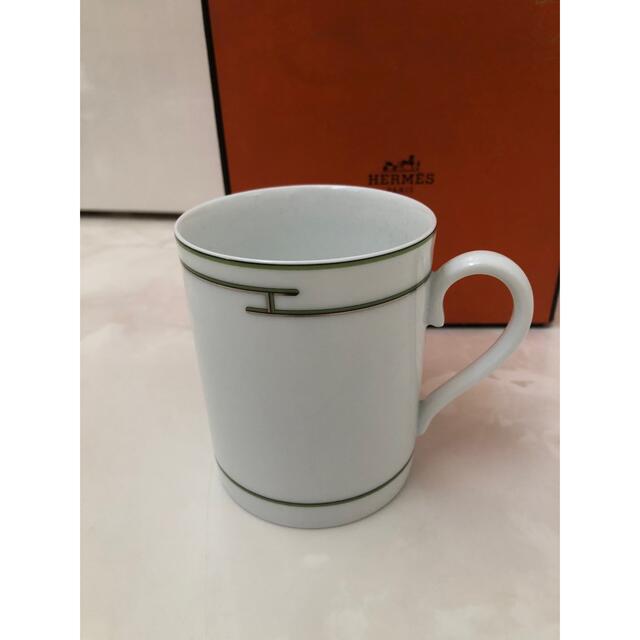 Hermes(エルメス)の未使用　エルメス　リズム　マグカップ　グリーン インテリア/住まい/日用品のキッチン/食器(食器)の商品写真