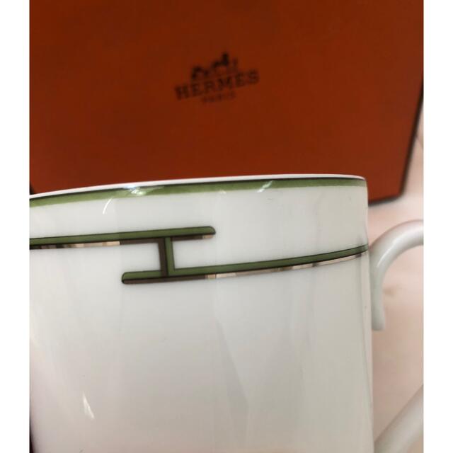 Hermes(エルメス)の未使用　エルメス　リズム　マグカップ　グリーン インテリア/住まい/日用品のキッチン/食器(食器)の商品写真