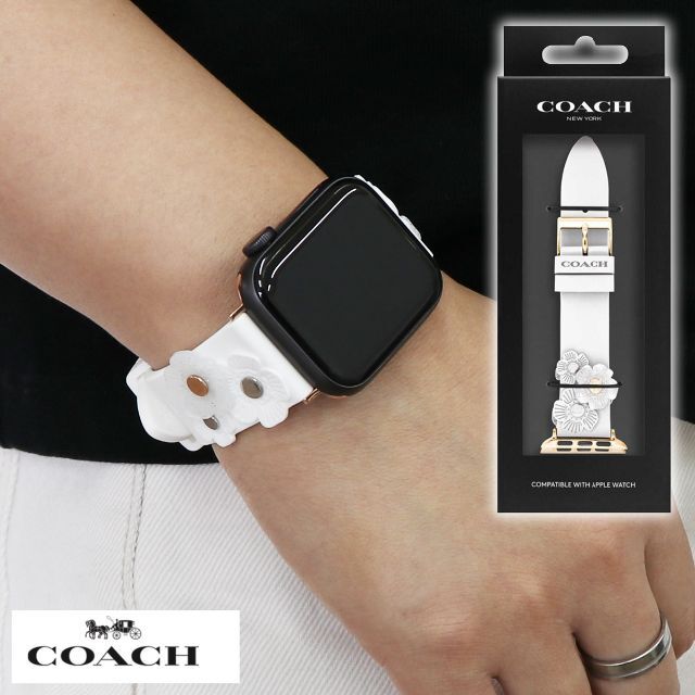 ☆新春福袋2023☆-COACH コーチ Apple Watch用ベルト Black Texture