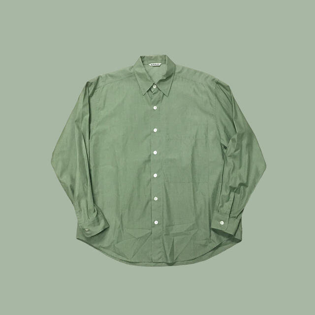 AURALEE WASHED FINX TWILL BIG SHIRTS 173cm肩幅