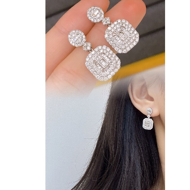 天然ダイヤモンドピアス1.16ct k18 - ピアス