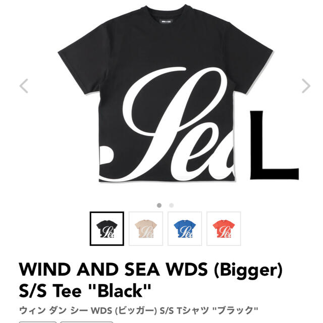 WIND AND SEA(ウィンダンシー)のウィン ダン シー WDS (ビッガー) S/S Tシャツ "ブラック"Ｌ メンズのトップス(Tシャツ/カットソー(半袖/袖なし))の商品写真