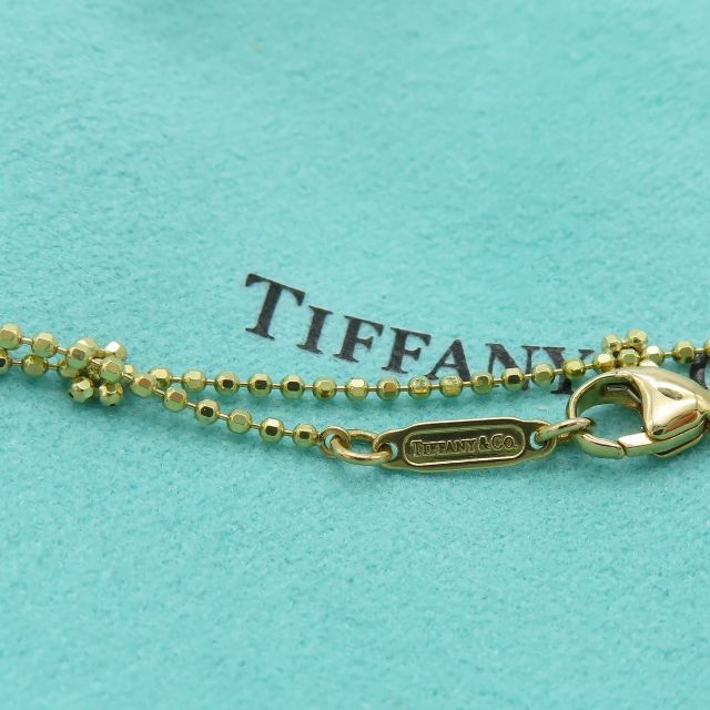 Tiffany & Co.(ティファニー)の未使用 ティファニー フラワー ビーズ ゴールド ネックレス チェーン HM8 レディースのアクセサリー(ネックレス)の商品写真