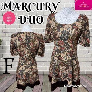 マーキュリーデュオ(MERCURYDUO)の❇️MERCURYDUO❇️❧花柄ロングワンピース☙⚜️F⚜️ 定価10920円(ひざ丈ワンピース)