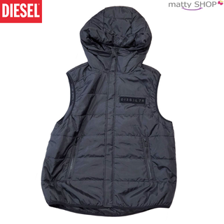 ディーゼル(DIESEL)の21 DIESEL メンズベスト BLACK サイズL(ダウンベスト)