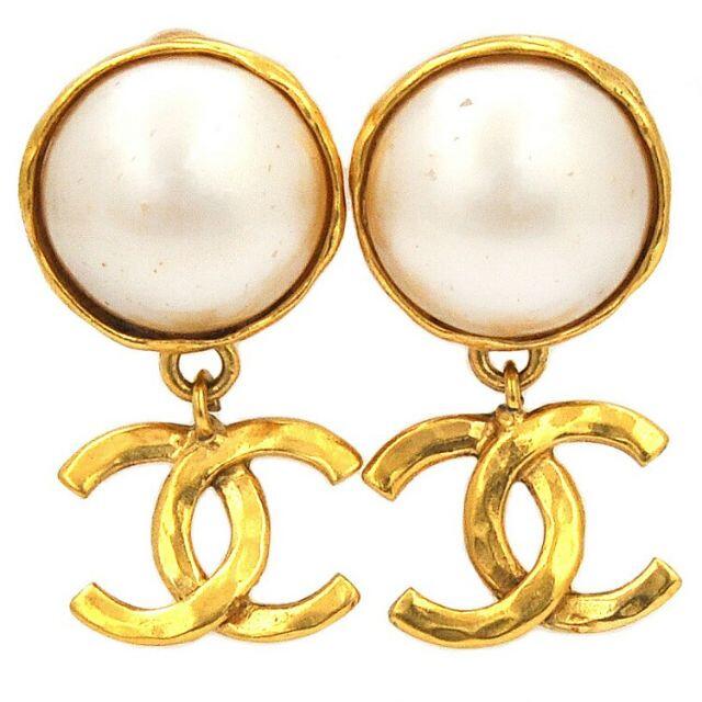 即納&大特価】 イヤリング シャネル - CHANEL ゴールド P 美品 ココ