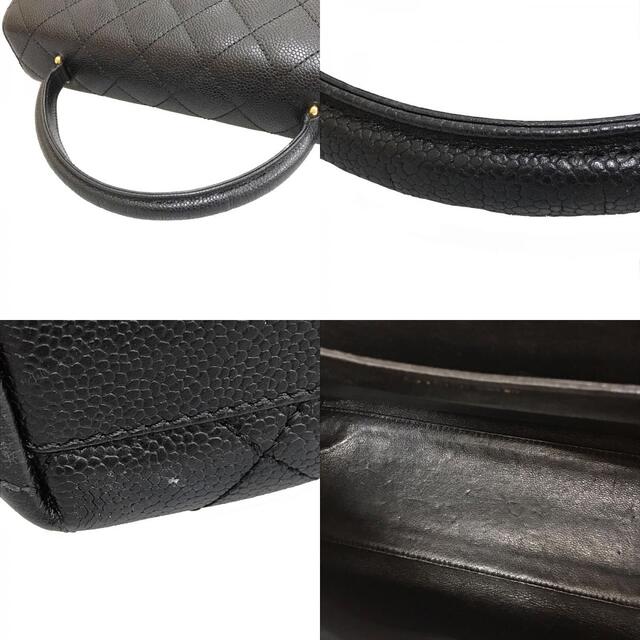 シャネル CHANEL キャビアスキン マトラッセ ターンロック ハンドバッグ シャネル CHANEL キャビアスキン マトラッセ ターンロック ハンドバッグ