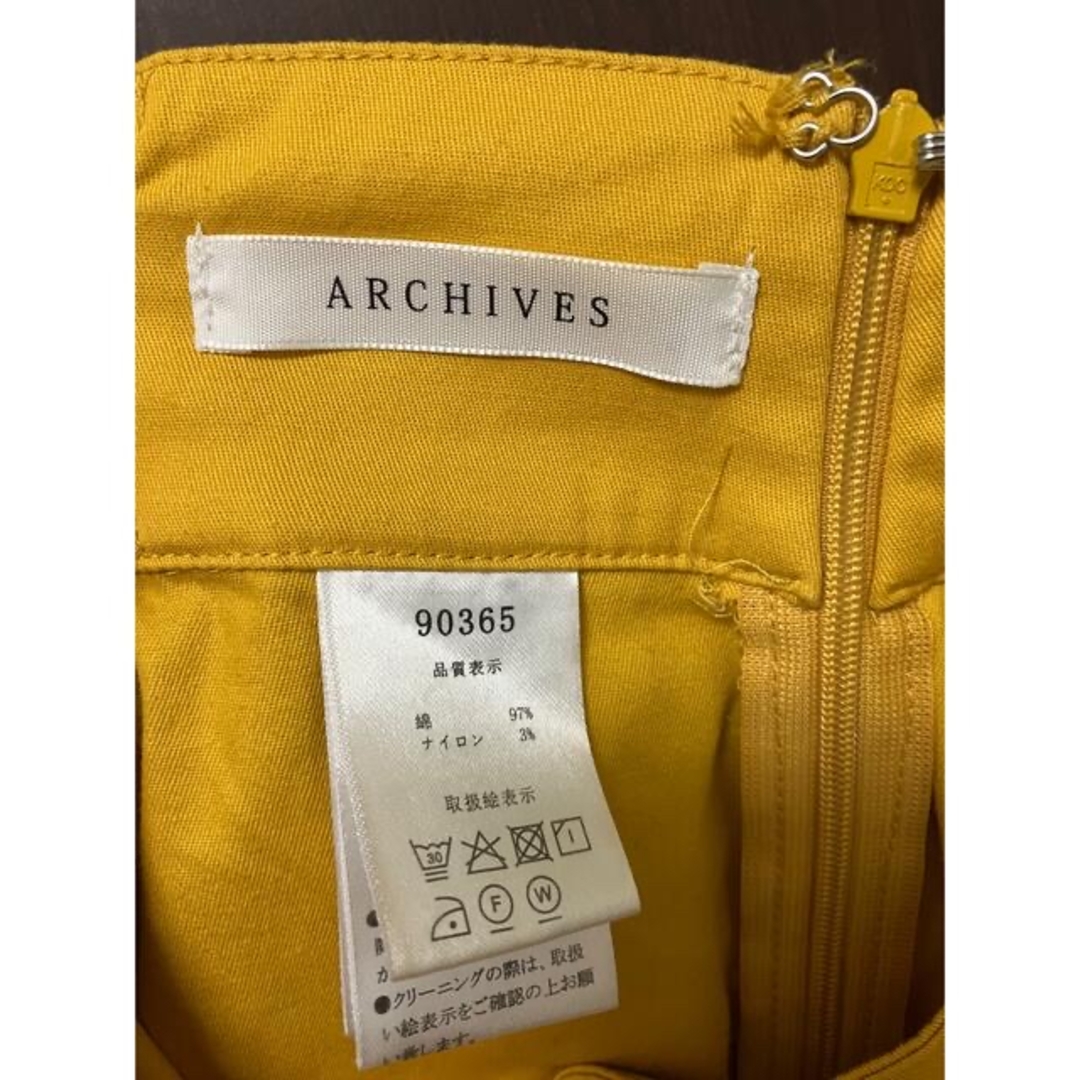 archives(アルシーヴ)のarchives スカート マスタード イエロー レディースのスカート(ひざ丈スカート)の商品写真