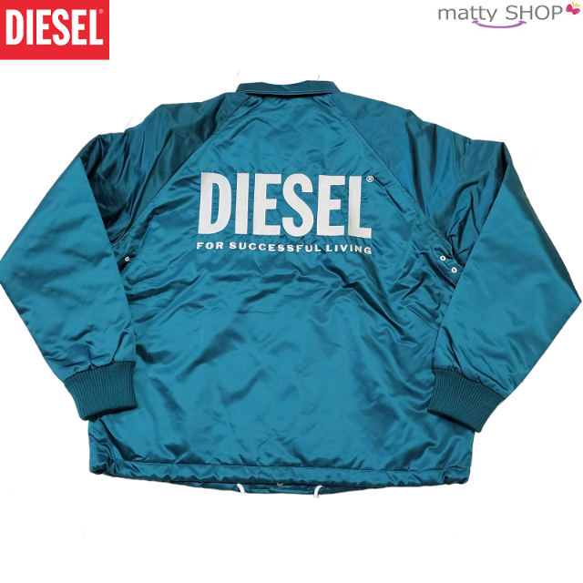 DIESEL(ディーゼル)の22 DIESEL メンズ コーチジャケット GREEN ディーゼル メンズのジャケット/アウター(ナイロンジャケット)の商品写真