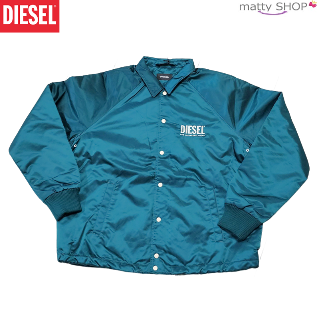 DIESEL(ディーゼル)の22 DIESEL メンズ コーチジャケット GREEN ディーゼル メンズのジャケット/アウター(ナイロンジャケット)の商品写真