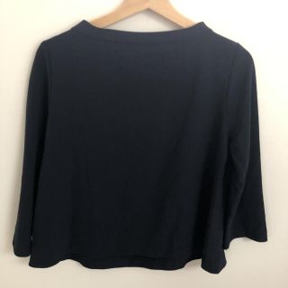 ユニクロ(UNIQLO)のユニクロ ボートネックカットソー　M ネイビー(カットソー(長袖/七分))