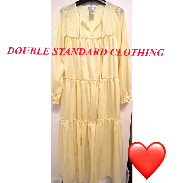 DOUBLE STANDARD CLOTHING(ダブルスタンダードクロージング)の人気❣️DOUBLESTANDARDCLOTHING 上品イエロー ワンピース レディースのワンピース(ロングワンピース/マキシワンピース)の商品写真