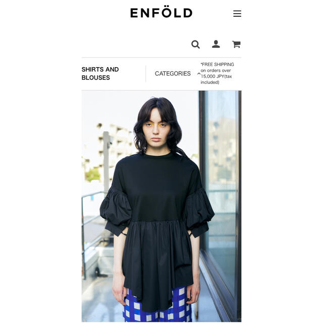 ★新品タグ付 ENFOLD FLOWER-SLEEVE PULLOVER 白今季