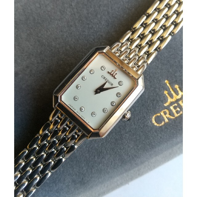超話題新作 SEIKO セイコークレドール レディースクォーツ 11Pダイヤモンド 美品 シグノ 腕時計 