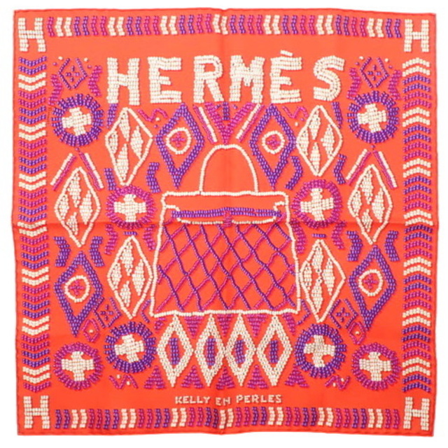 Hermes - エルメススカーフ カレ45 KELLY EN PERLES 真珠でできている