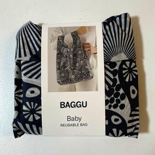 バグゥ(BAGGU)のBAGGU バグー ベビー baby ウッドブロックフローラルブラック wood(エコバッグ)