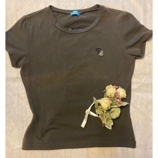 フォクシー(FOXEY)のフォクシー  Fガール　ティシャツ　ブラウン(Tシャツ/カットソー(半袖/袖なし))