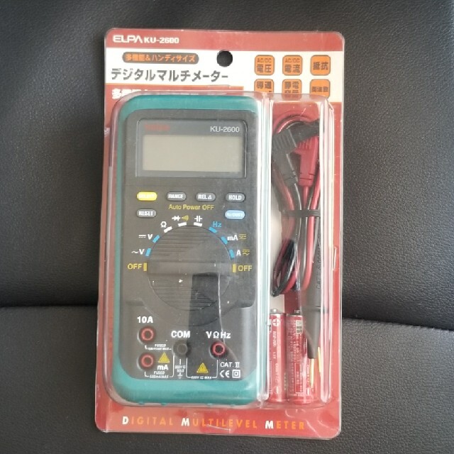 ELPA(エルパ)のエルパ デジタルマルチテスター KU-2600(1コ入) スマホ/家電/カメラのスマホ/家電/カメラ その他(その他)の商品写真