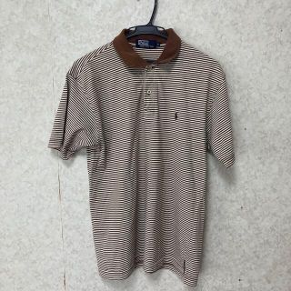 ポロラルフローレン(POLO RALPH LAUREN)のポロ　POLO ポロシャツ　ブラウン　ボーダー　Mサイズ(ポロシャツ)