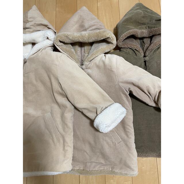 menina ボアフーディコート 2021  olive オリーブ　S キッズ/ベビー/マタニティのキッズ服女の子用(90cm~)(コート)の商品写真